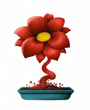 DAZZLING RED FLOWER